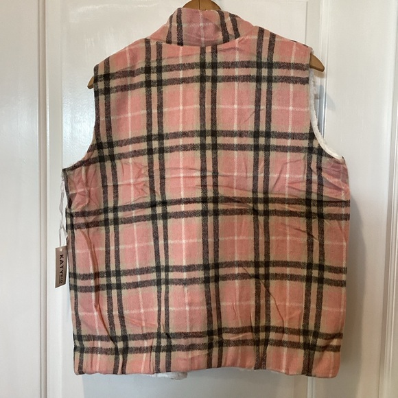 NEW Katydid Pink Plaid Vest - Picture 8 of 9
